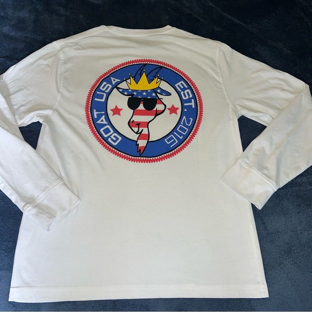 GOAT USA White Long Sleeve Graphic Tee